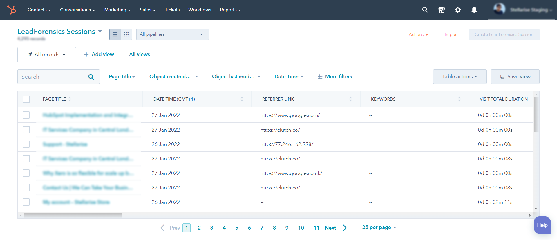Stellarise Connector for Leadforensics and Hubspot